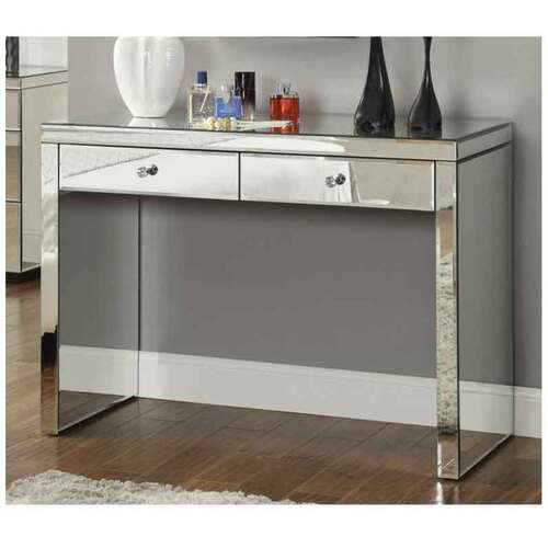 Rio Crystal Mirrored Console 2 Drawer