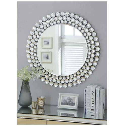 Selena Crystal Surround Wall Mirror Contemporary Style