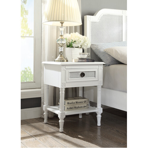 Paloma Bedside Table French Style White