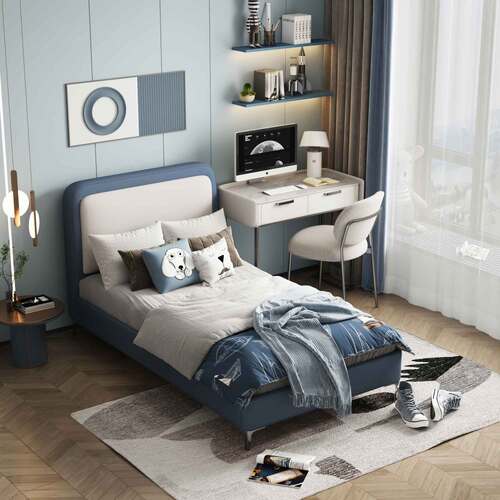 Sammy King Single Bed Frame - Navy