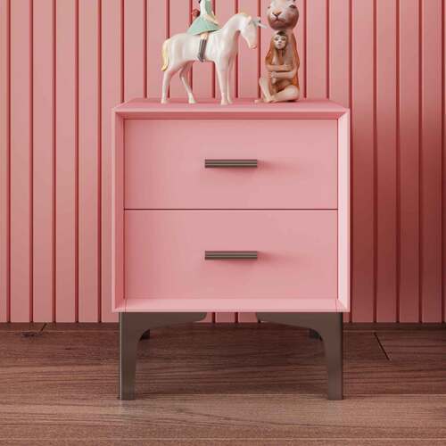 Sammy Bedside Table - Dusty Pink