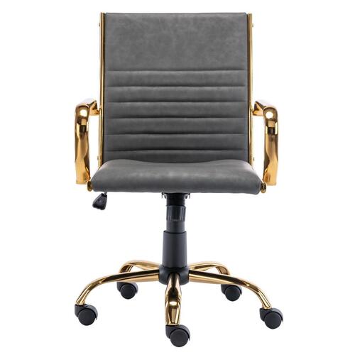 Eames Dark Grey Faux Leather Office Chair