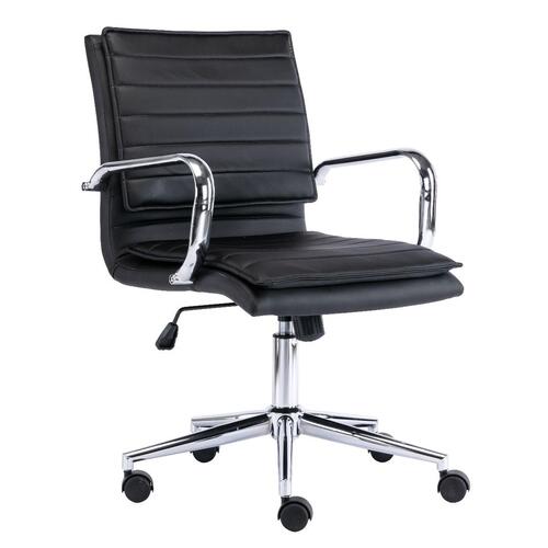 Hamel Black Faux Leather Office Chair