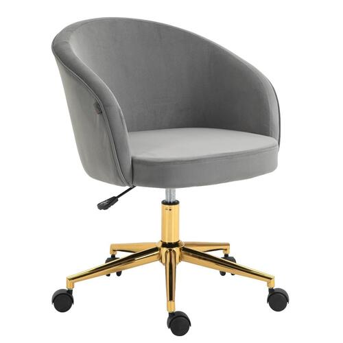 Kierra Grey Velvet Office Chair