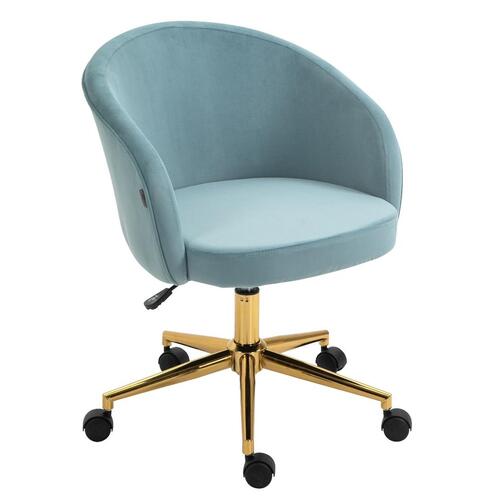 Kierra Blue Velvet Office Chair