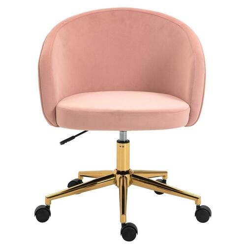 Kierra Pink Velvet Office Chair