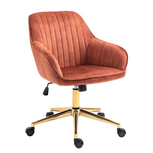 Ministry Red Barred Velvet Office Chair