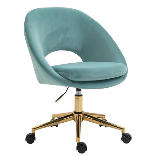 Octavia Mint Velvet Fabric Office Chair
