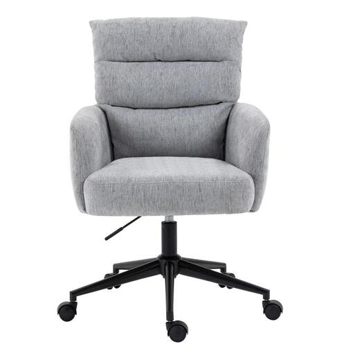 Mark Light Grey Linen Fabric Office Chair