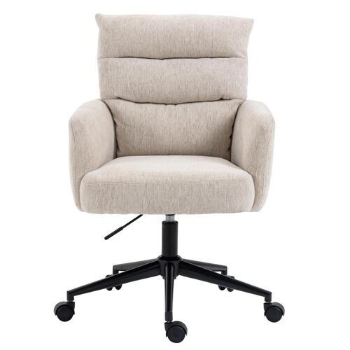 Mark Beige Linen Fabric Office Chair