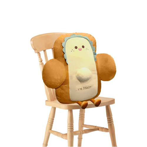Cute Face Toast Bread Cushion 48cm