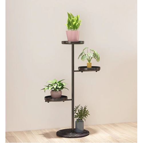 3 Tier Black Round Plant Pot