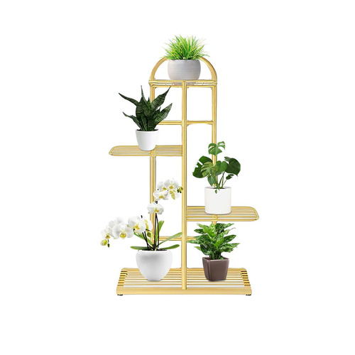 4 Tier Gold Metal  Plant Flowerpot Display Rack