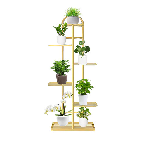 6 Tier Gold Metal  Plant Flowerpot Display Rack