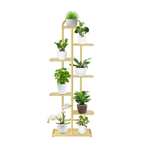 7 Tier Gold Metal  Plant Flowerpot Display Rack