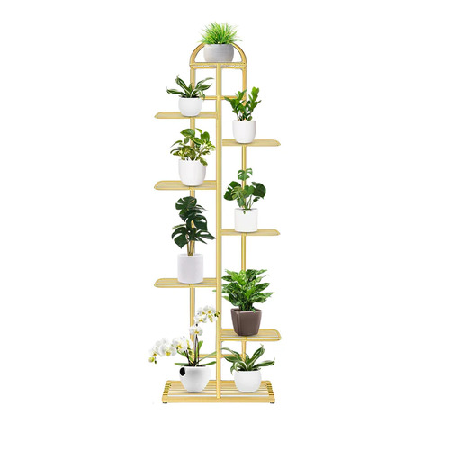 8Tier Gold Metal  Plant Flowerpot Display Rack