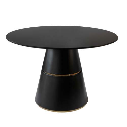 Tonya Round Dining Table Black