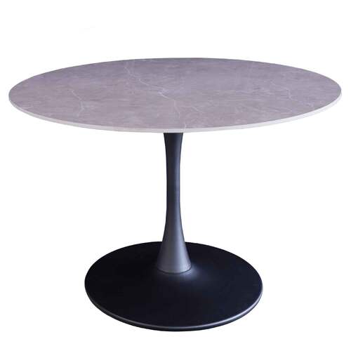 Solana Ceramic Round Dining Table Bulgarian Grey