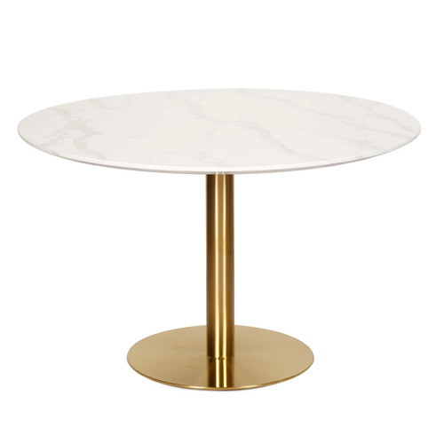 Marbella Marble Effect Round Dining Table 120cm