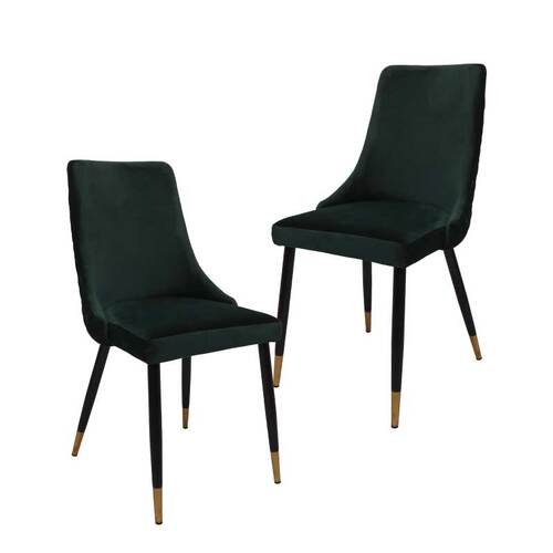 Robin Velvet Dining Chairs, Emerald Set of 2