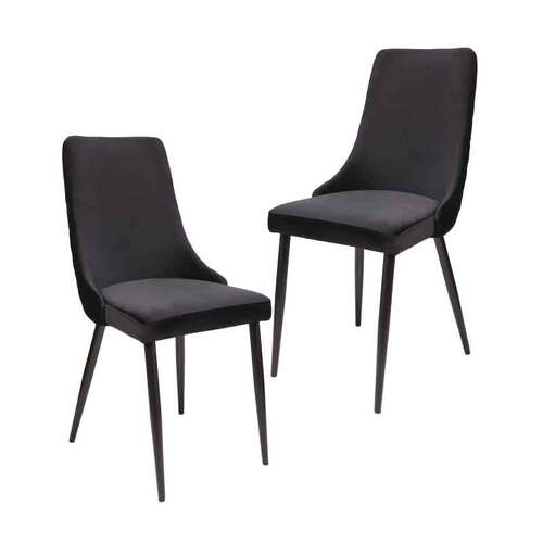 Set of 2 Sofie Velvet Dining Chairs