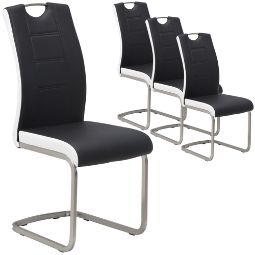 Set of 4 Hautax Faux Leather Dining Chairs