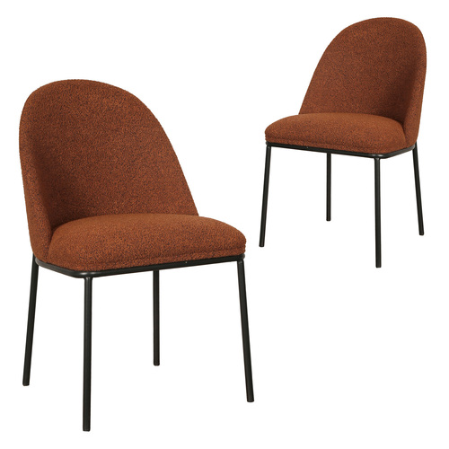 Set of 2 Avigail Boucle Dining Chairs