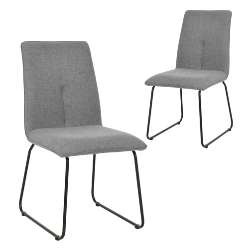 Darcy Upholstered Dining Chairs, Grey Set of 2