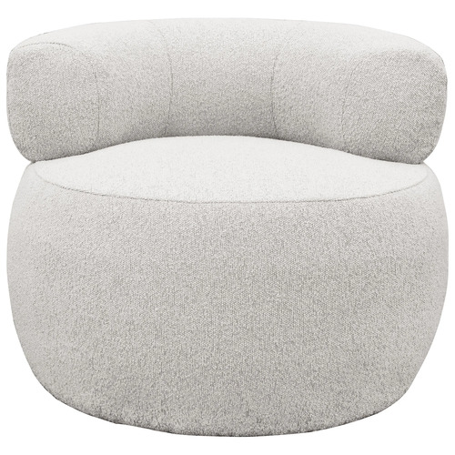 Huggy Boucle Swivel Accent Chair