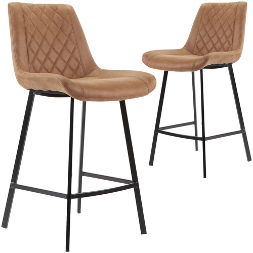 Set of 2 Delphi Suede Barstools