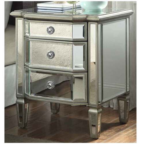 Leonore Mirrored Bedside Table