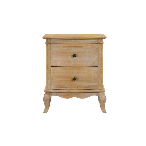 Milles 2 Drawer Solid Oak Bedside Table