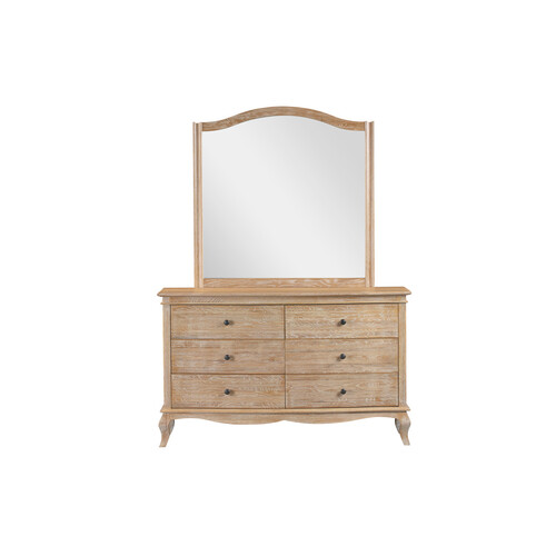 Milles Solid Oak Dressing Table and Mirror