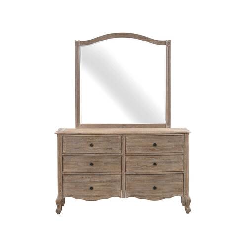 Annecy Dressing Table and Mirror Oak