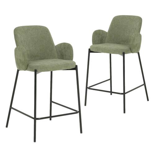 Set of 2 Lyka Upholstered Barstools