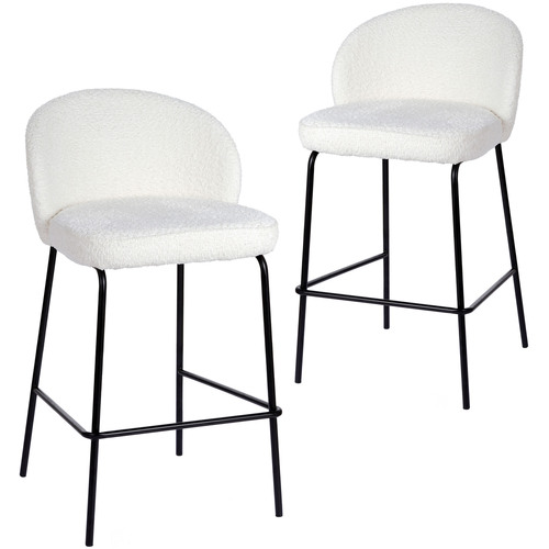 Set of 2 Stella Boucle Barstools