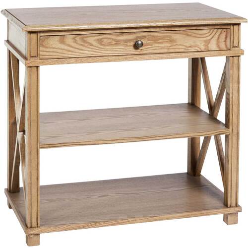 Manto Timber Bedside Table, Large, Elm