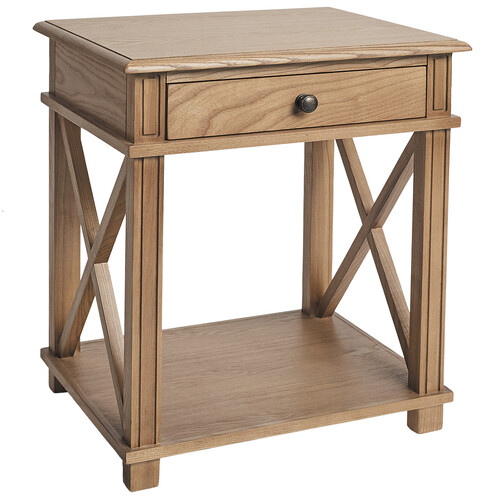 Manto Timber Bedside Table, Small, Elm
