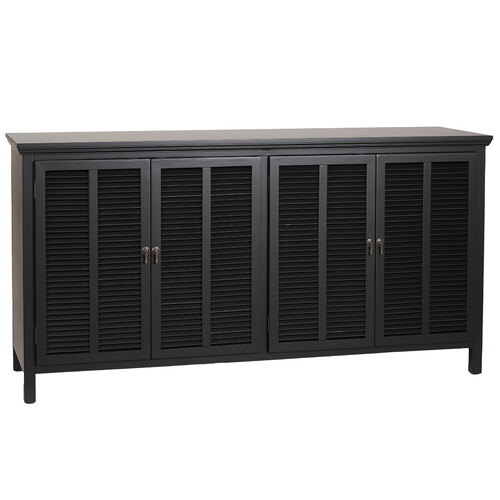 Louvre Timber 4 Door Buffet, Black