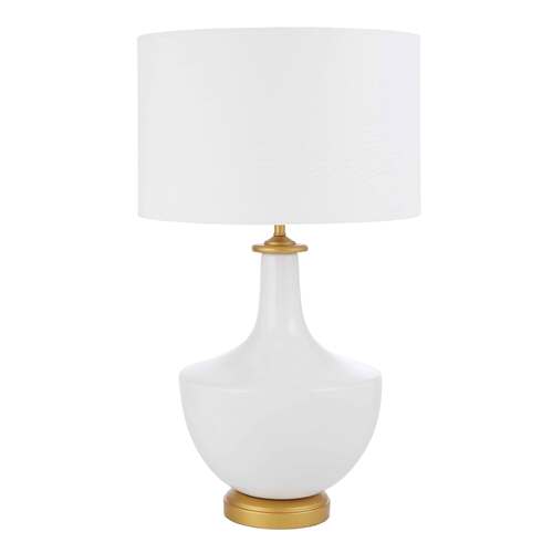 Glossed Ceramic Table Lamp White