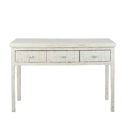 Mother of Pearl Inlay Console Table Cream/Natural