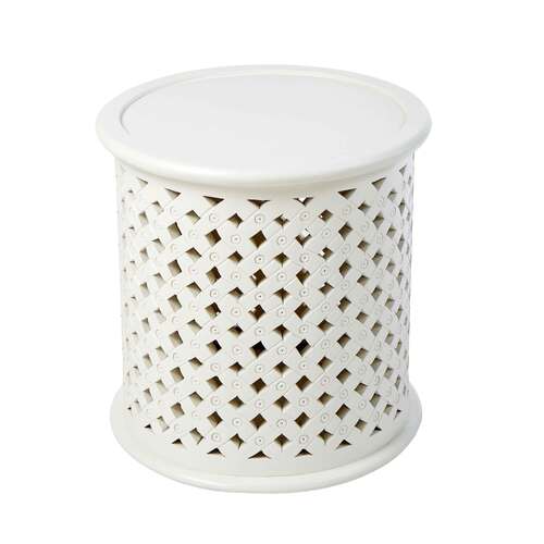 Hampton Wood Side Table White