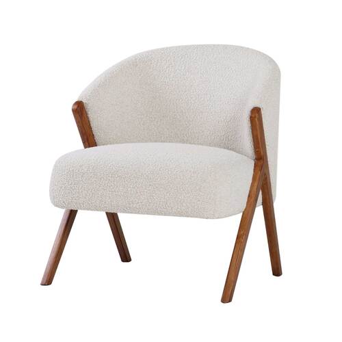 Lennox Boucle Fabric Armchair Bisque