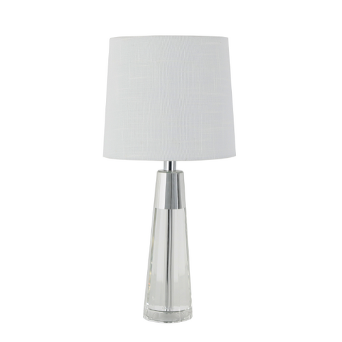Evie White Crystal Table Lamp