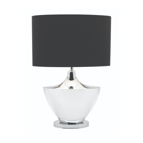 Zair Chrome Black Table Lamp