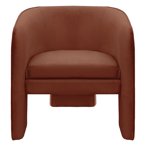 Casa Velvet Occasional Chair, Rust