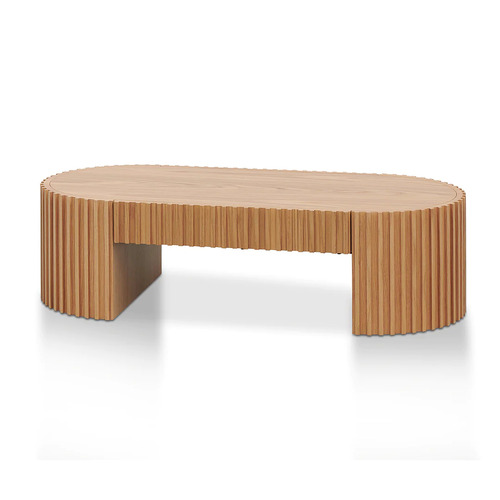 Francesca 1.3m Oval Coffee Table, Natural Oak