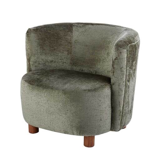 Chenille Armchair Green