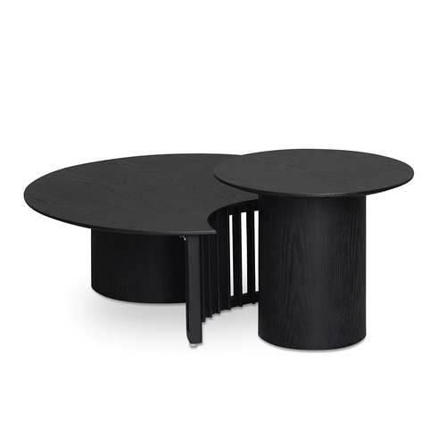 Maiden Wooden 2 Piece Nesting Coffee Table Set, Black