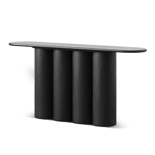Bomen Wooden Console Table, Full BlacK